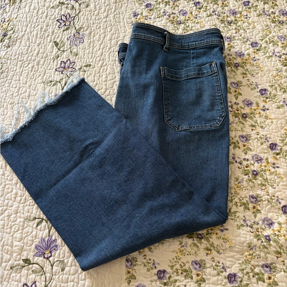 Zara Dark Blue Flare Jeans